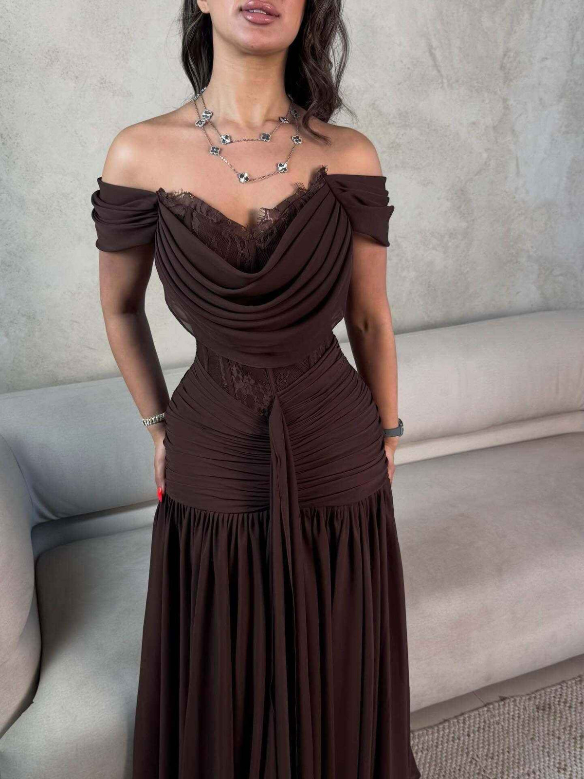 Autumn Drop Lace Big Hem Elegance Retro Dress New Arrivals