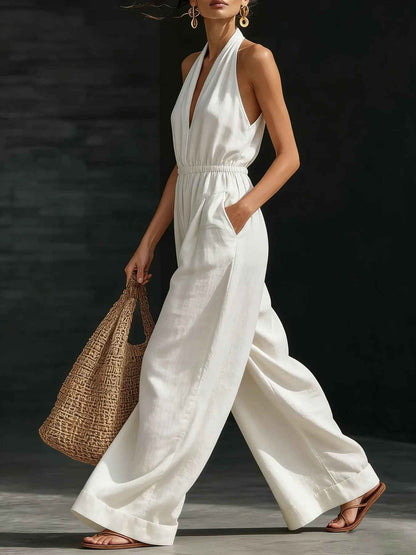 Casual Halter Jumpsuit MUNSIEUR New Arrivals