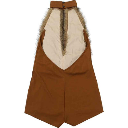 Sexy Fur Stitching Halter Cut out Backless Romper