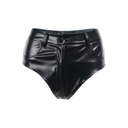 High Waist Hip Faux Leather Bottoms for Women