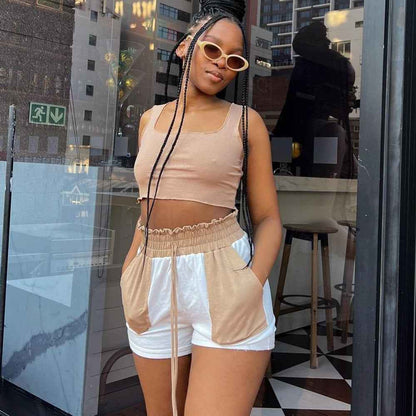 Summer Multi Contrast Color Bottoms for Women