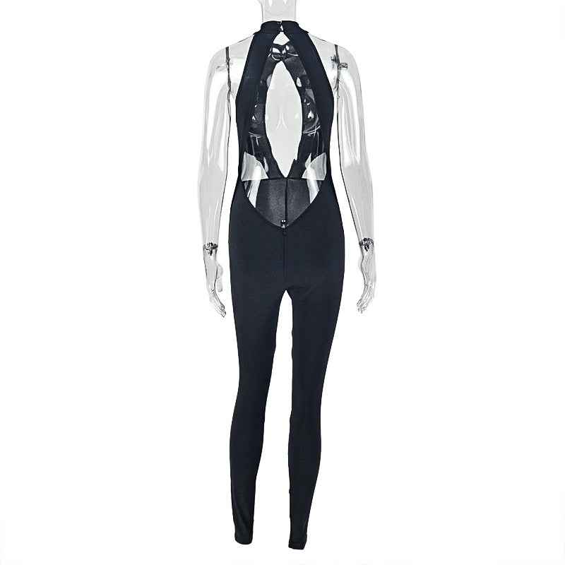 MUNSIEUR Cutout out Niche Sexy Solid Color Jumpsuit