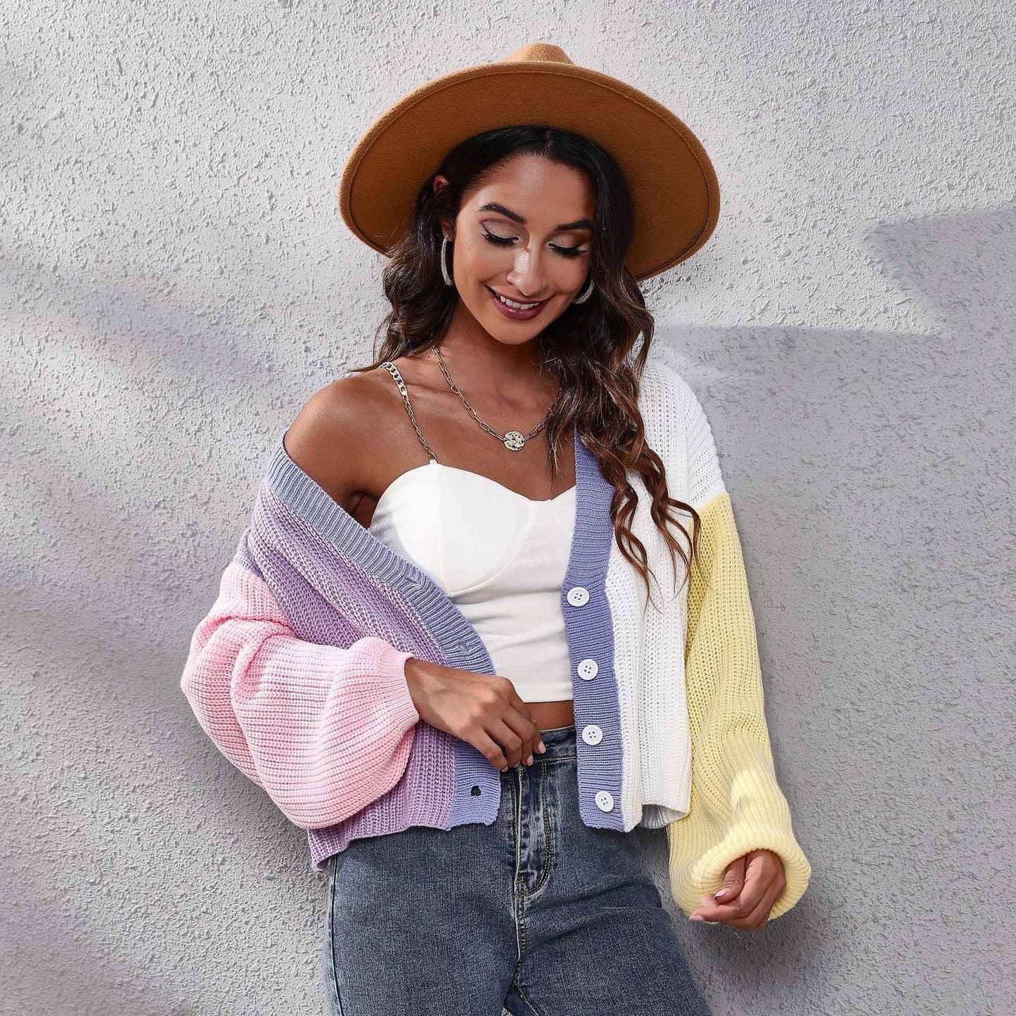 Knitted Cardigan Sweater for Women Loose