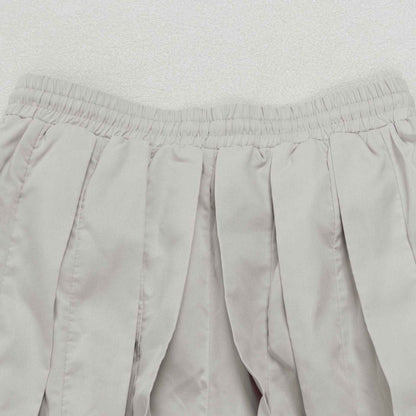 Elegant Office Workwear Stitching Lace Bloomers Banded Sweats Jeans