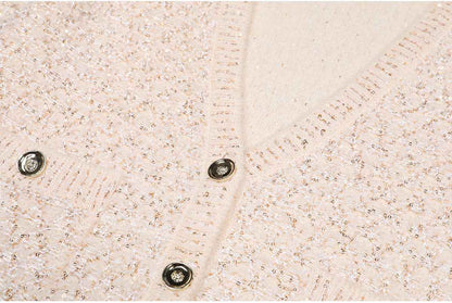 High Quality Sequined Knit Long Sleeve Cardigan Sweater