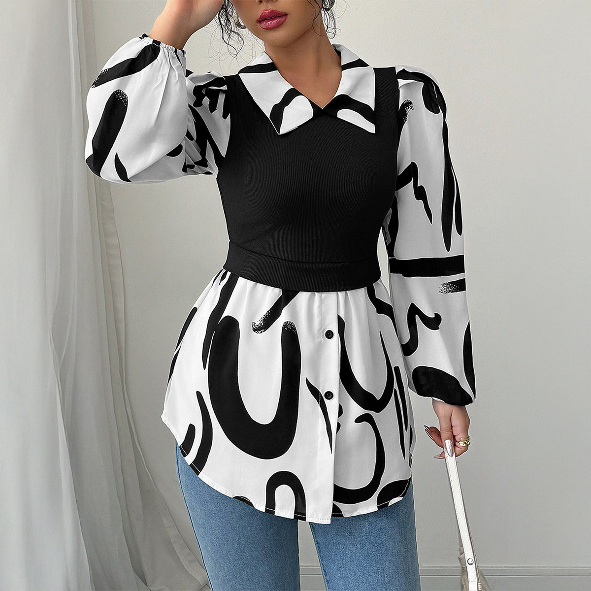 Women's All Over Print Blouse