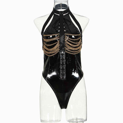 Seduction Metal Bodysuit Lingerie
