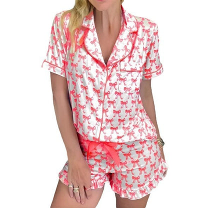 Women's Fashion Personalized Bow Pajamas set