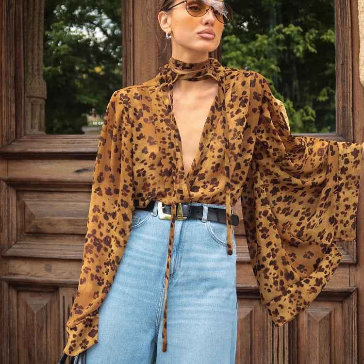 Leopard Print Design Blouse