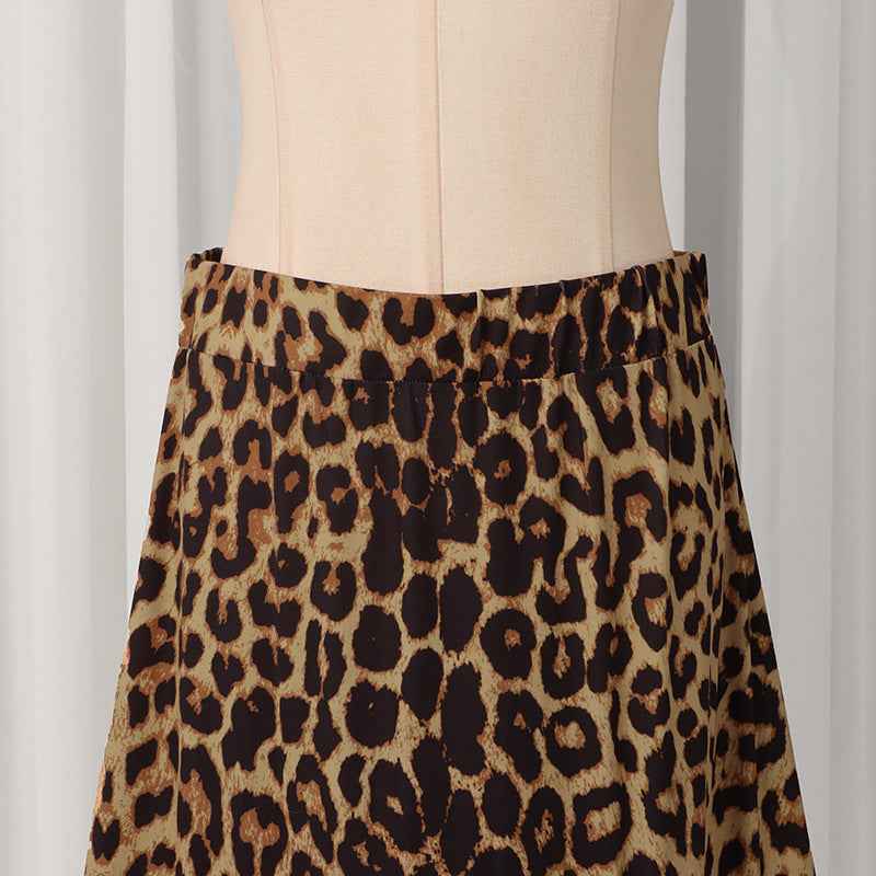 Skirt Women Spring Leopard Print Design