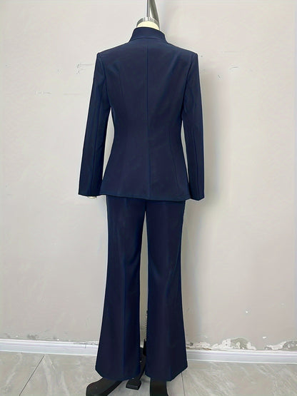 High End Stand Collar Single Button Slim Fit Jacket