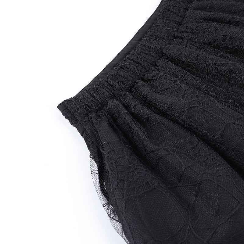 Punk Spider Web Tassel Mini Gothic Skirt