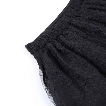 Punk Spider Web Tassel Mini Gothic Skirt