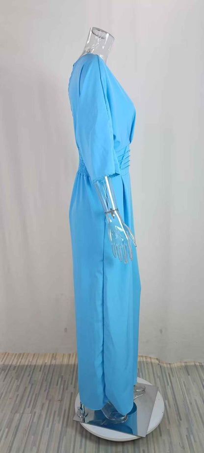 Casual V Neck Jumpsuit