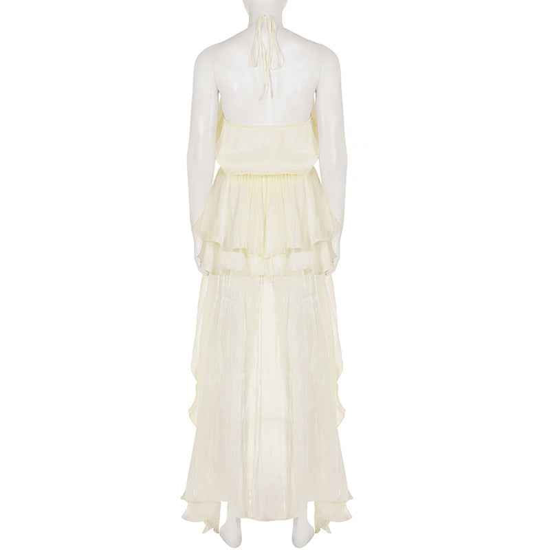 French Inspired Elegant Irregular Asymmetric Chiffon Dress New Arrivals MUNSIEUR