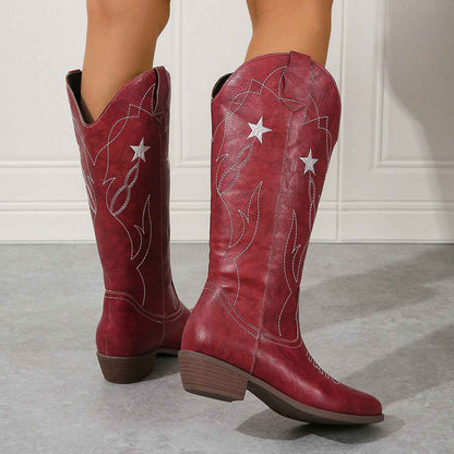 Embroidered Totem Women's Riding Boots