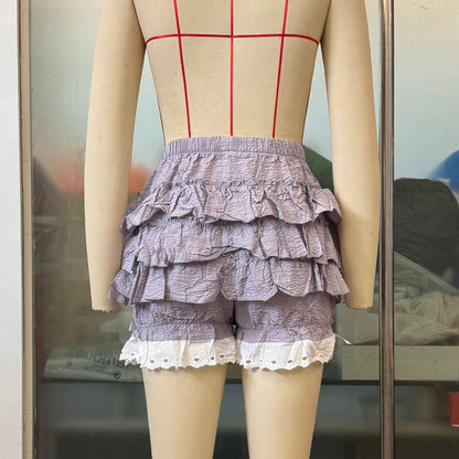 Lolita Bottoms Cute Lace up Puffy for Women