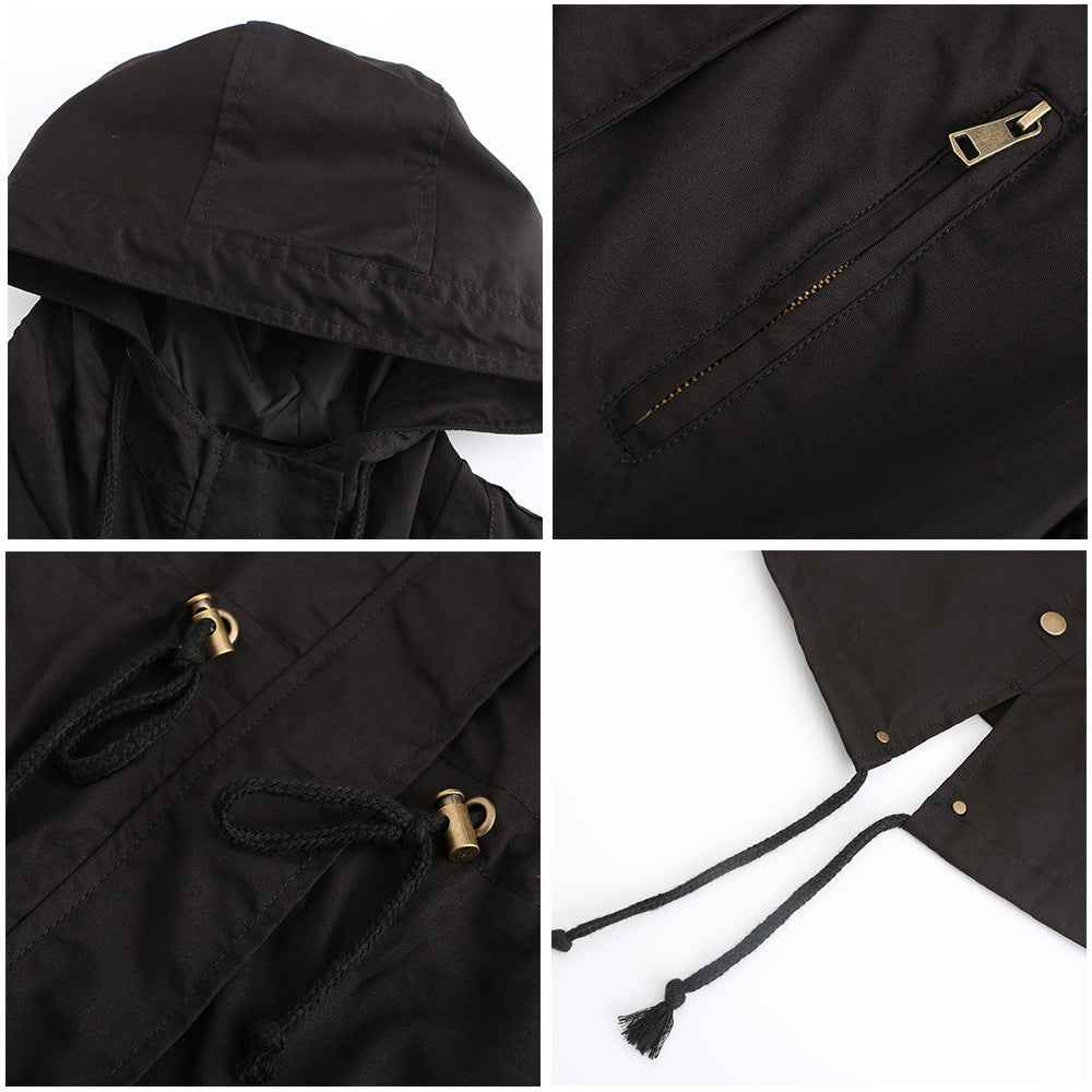 Plus Size Loose Solid Color Women's Jackets