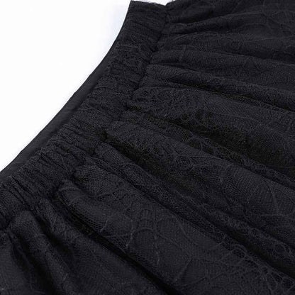 Punk Spider Web Tassel Mini Gothic Skirt