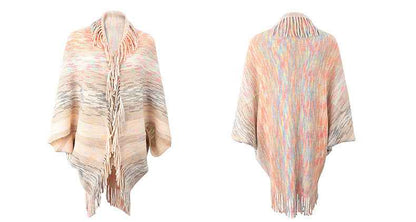 Shawl Sweater Tassel Hem Cardigan