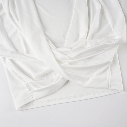 Batwing Sleeve Loose Casual Blouse Solid Color