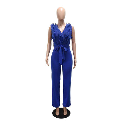 Lace up Jumpsuit Casual