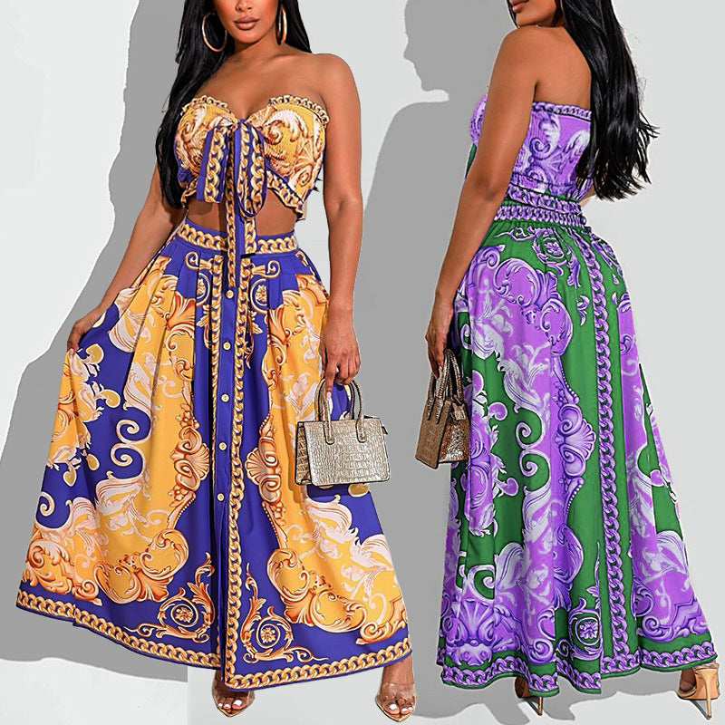Mid Length Skirt Set