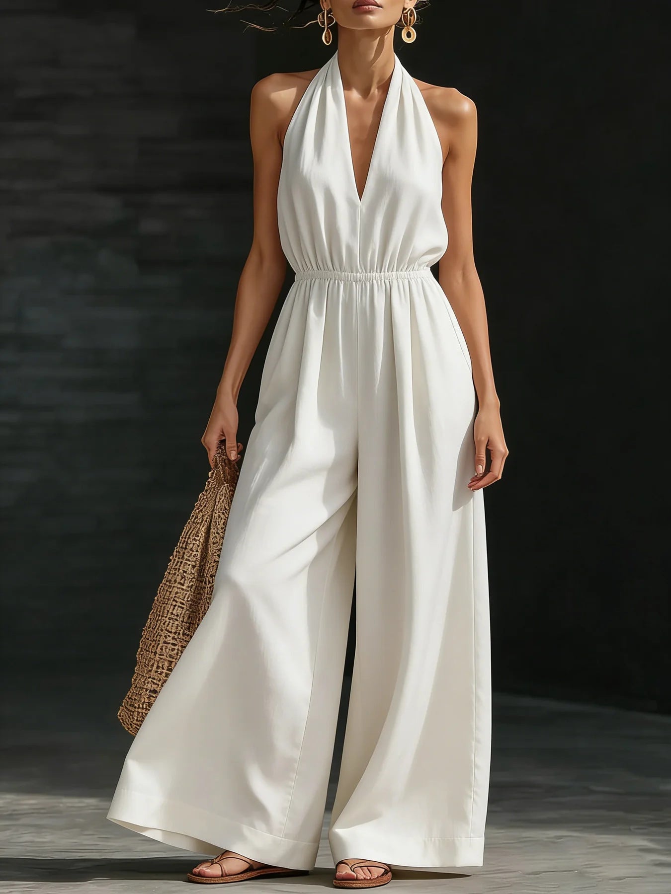 Casual Halter Jumpsuit MUNSIEUR New Arrivals