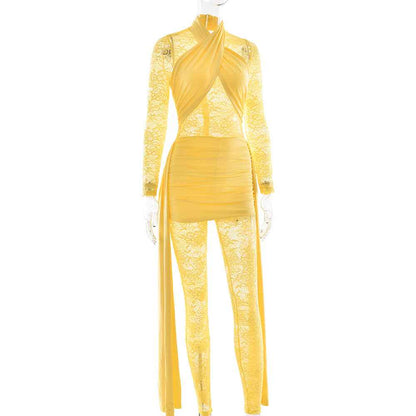 Jumpsuit Sexy Lace Strap Stitching
