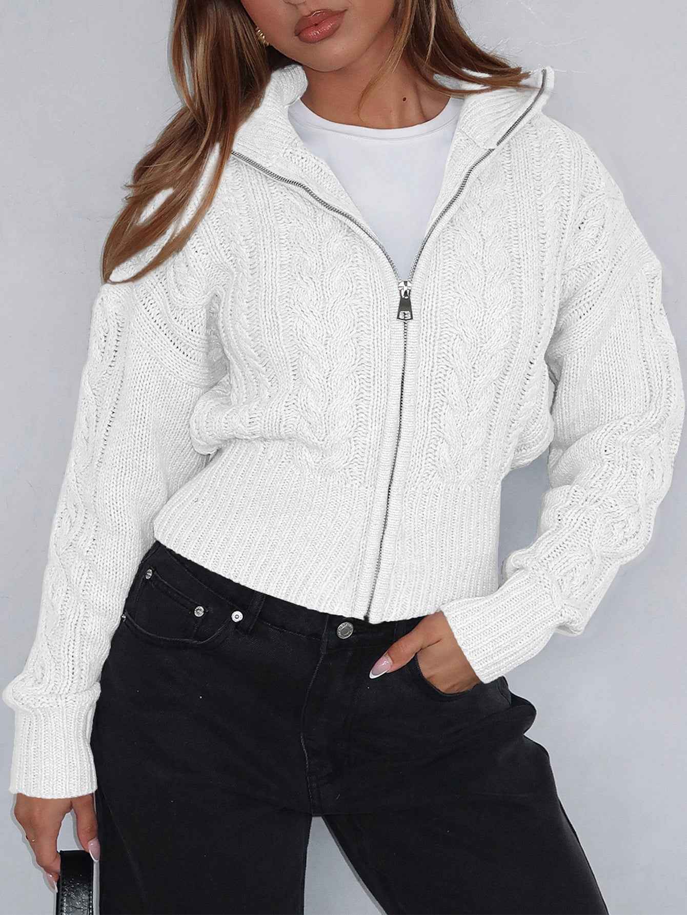 Long Sleeve Solid Color Women's Sweater