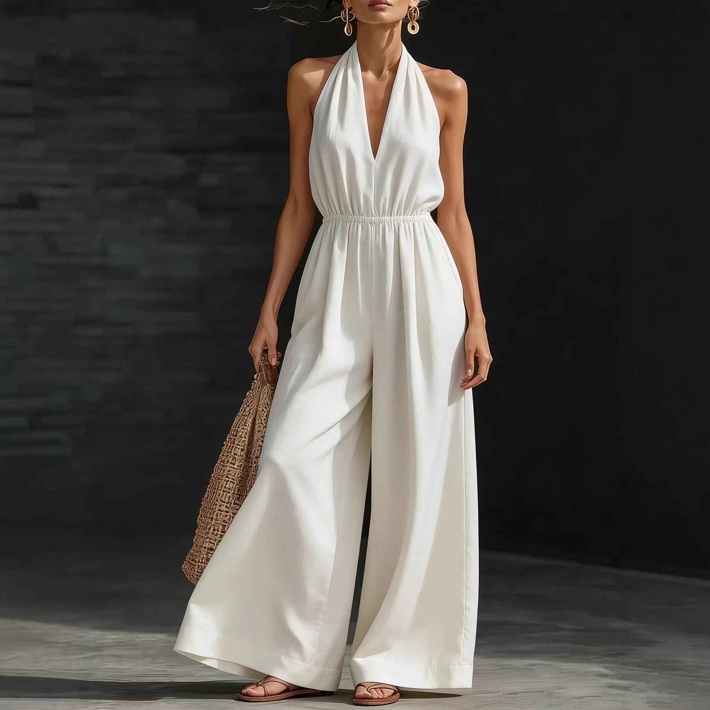 Casual Halter Jumpsuit MUNSIEUR New Arrivals