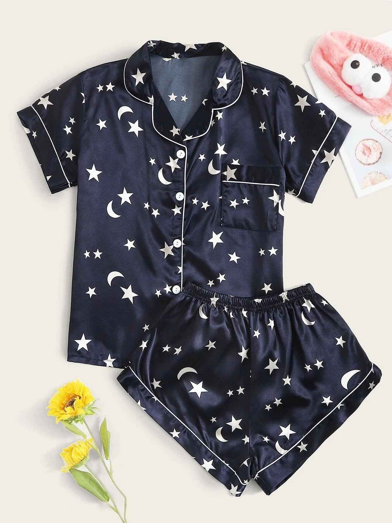 Pajamas Women's Elastic Satin