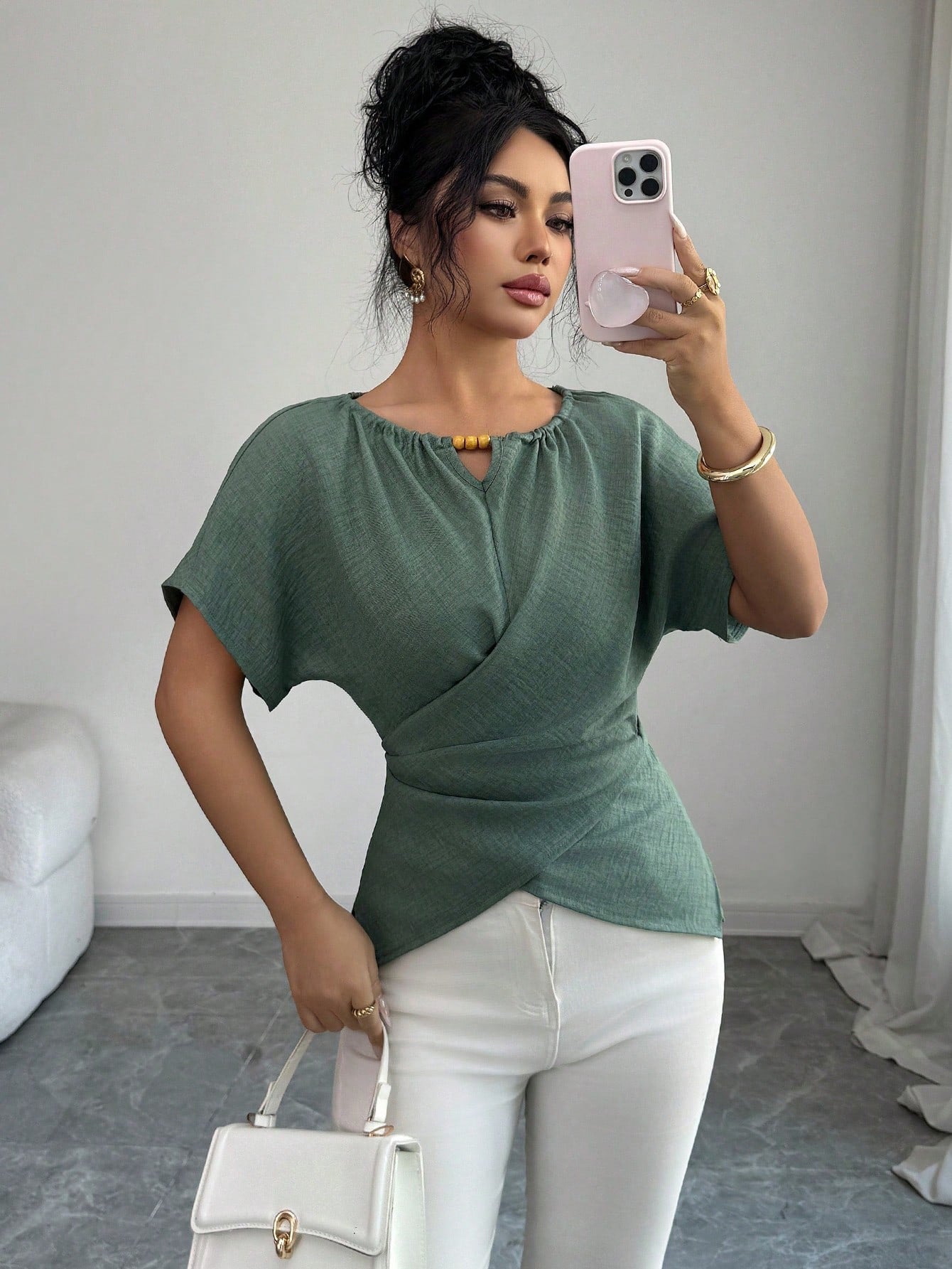 Casual Blouse Slim Fit New Arrivals MUNSIEUR