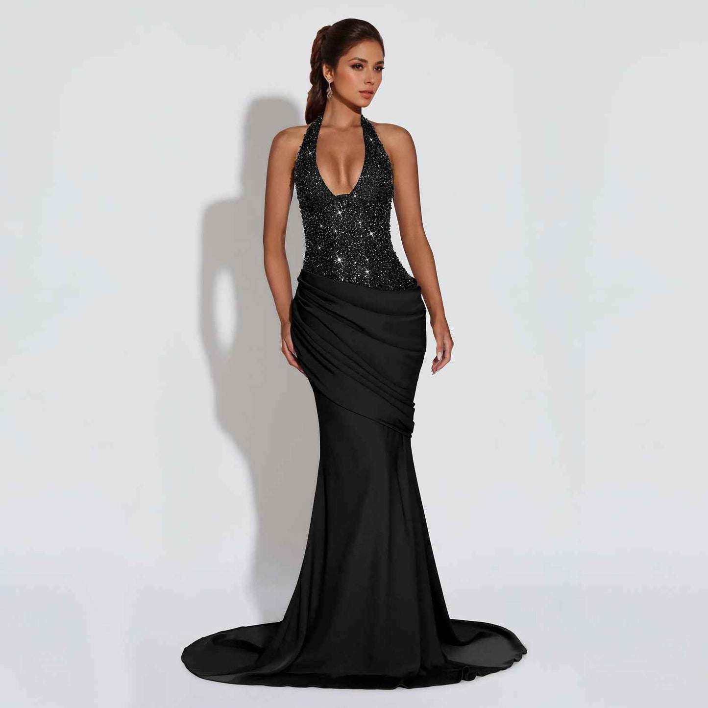 Elegant Halter Backless Dress