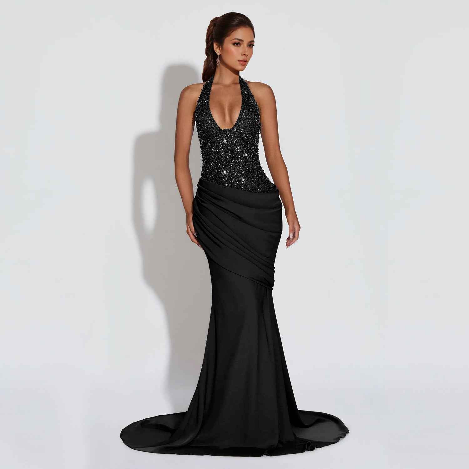 Elegant Halter Backless Dress
