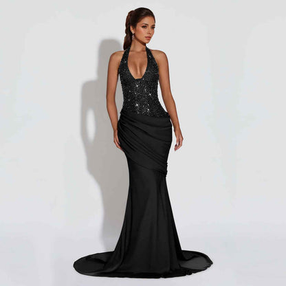 Elegant Halter Backless Dress