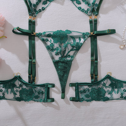 Rose Embroidered Lingerie