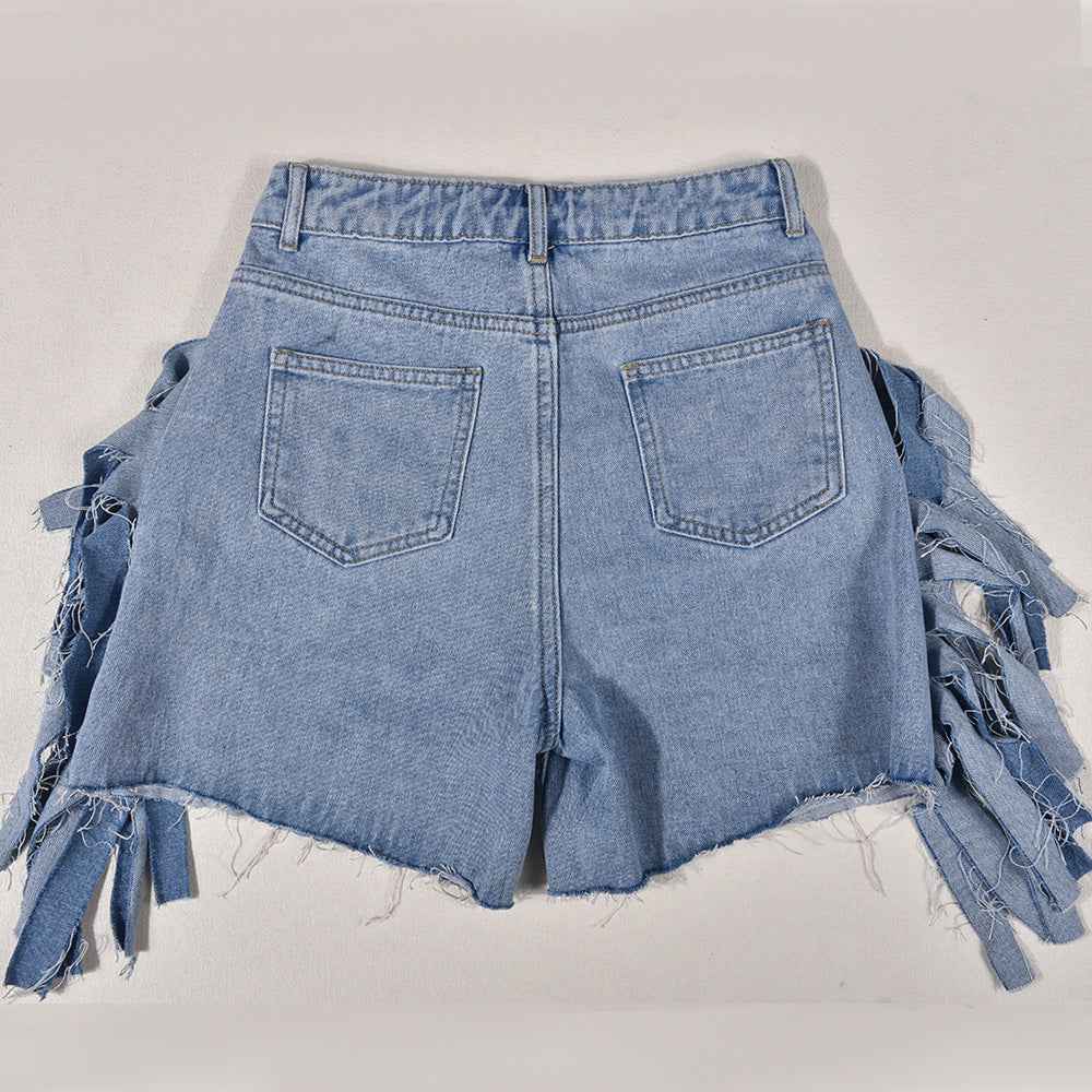 High Waist Ripped Bottoms for Women