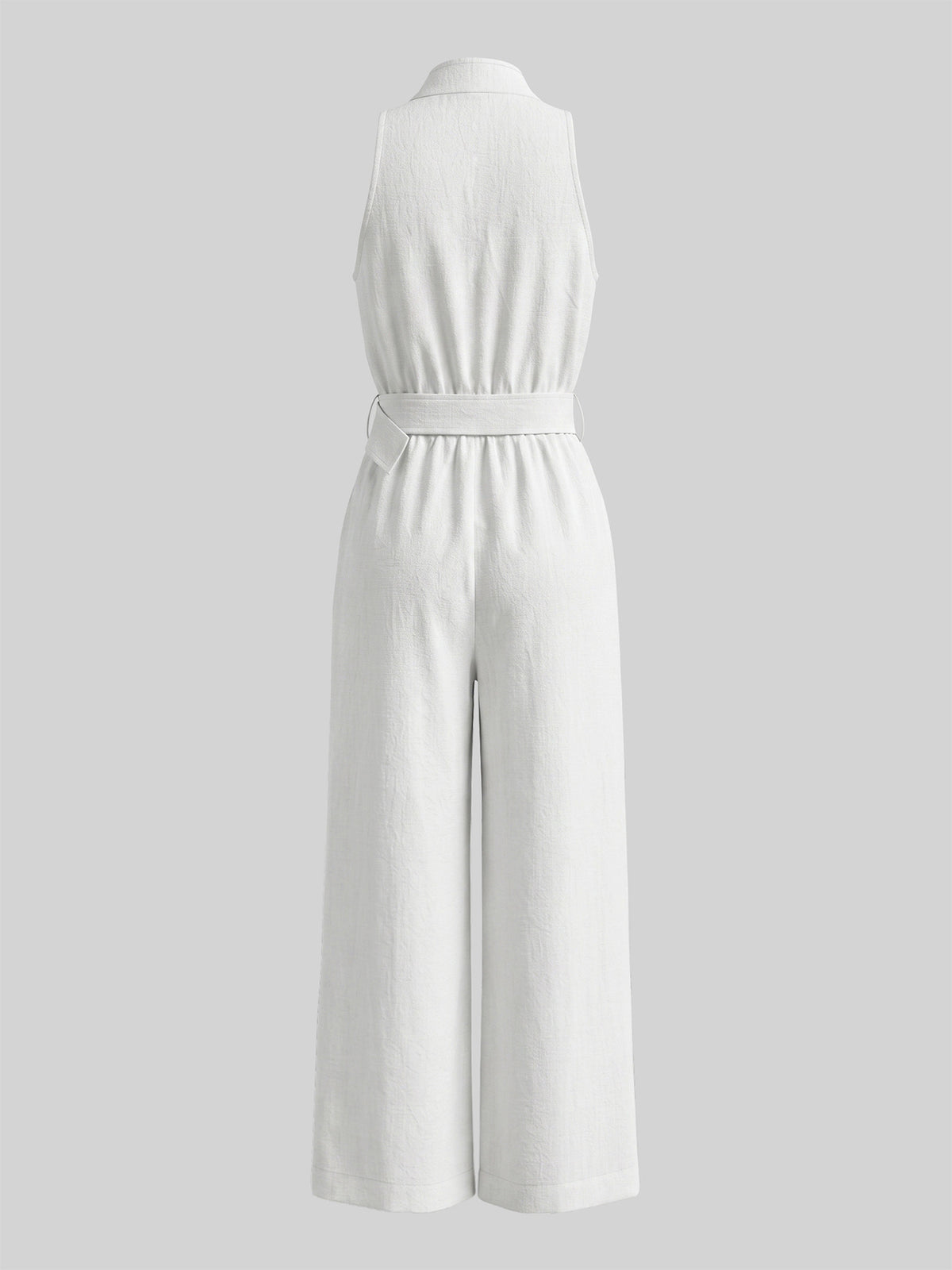 High Grade Quality White Halter Drape Jumpsuit for Women
