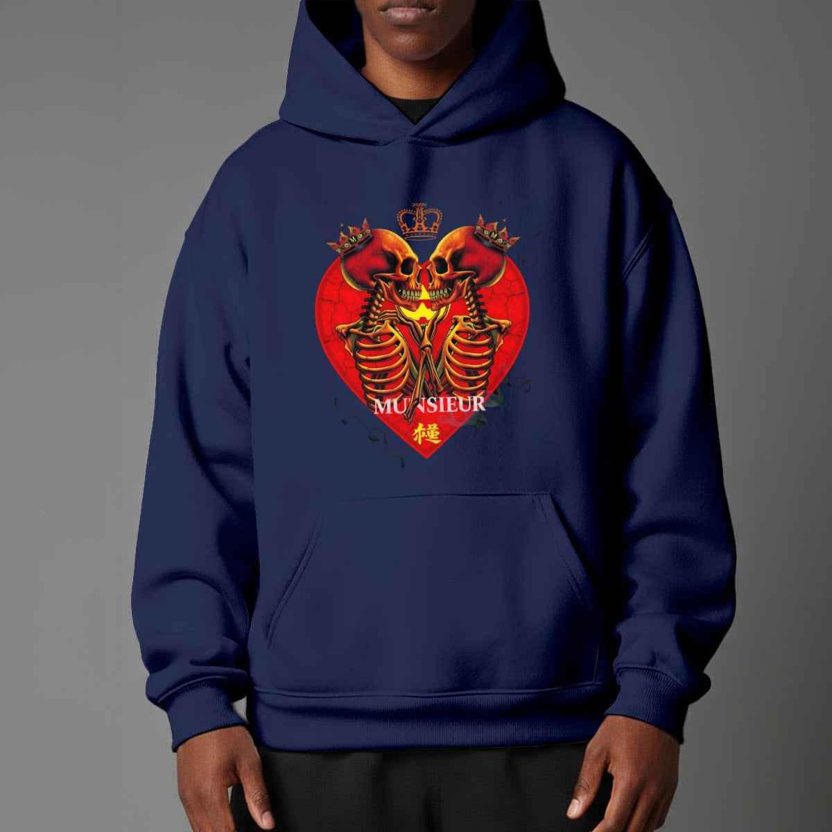 Unisex Halloween Pullover Hoodie Sweatshirt with Micro-Fleece Lining by MUNSIEUR