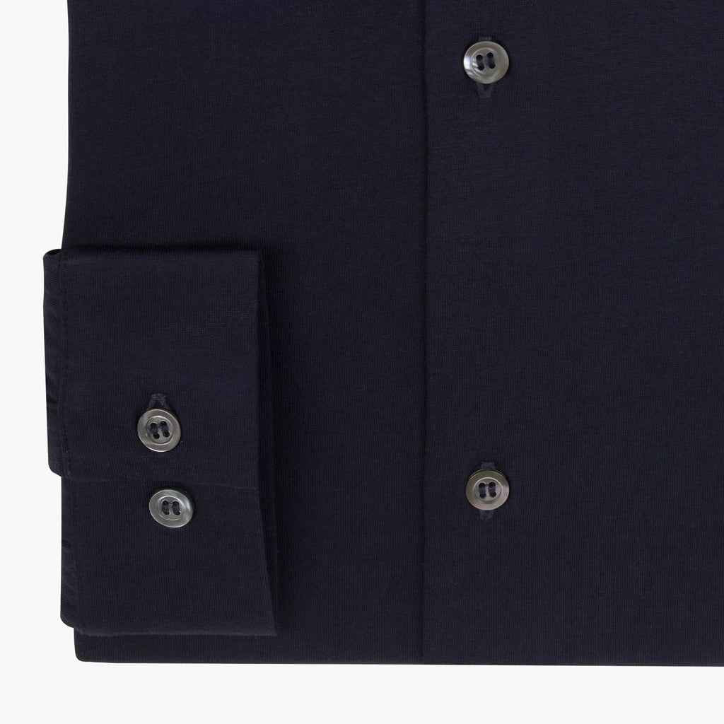 Munsieur Custom Ready-to-Wear Black Professional Luxury Slim Fit Long Sleeve