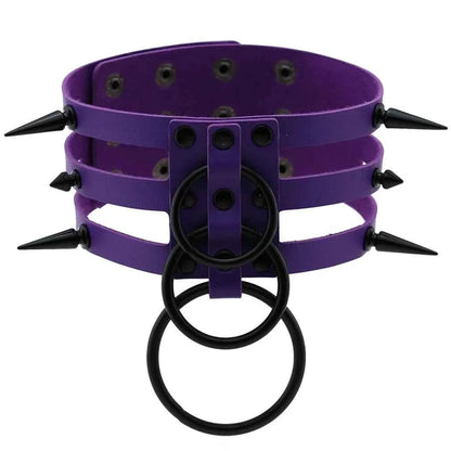 Fashion Women Men Black Rivet Leather Bondage Choker Necklace Punk Circle Spike Goth Collar Harajuku Necklaces Emo Witch Jewelry