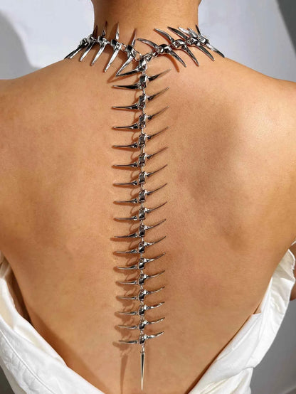 Edgy Niche Hip-Hop Thorn Skeleton Alloy Women's Necklace Accessories