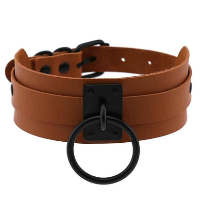 Punk Black O-Round Metal Leather Choker Collar Goth Fashion Necklaces 2025 Women Girls Rock Harajuku Emo Gothic Jewelry