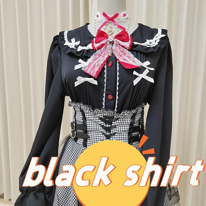 Y2K Japanese Style Blouse Elegant Long Sleeve