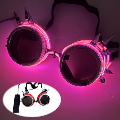 Cyberpunk Futuristic Luminous Rave Goggles LED glowing glasses Accessories