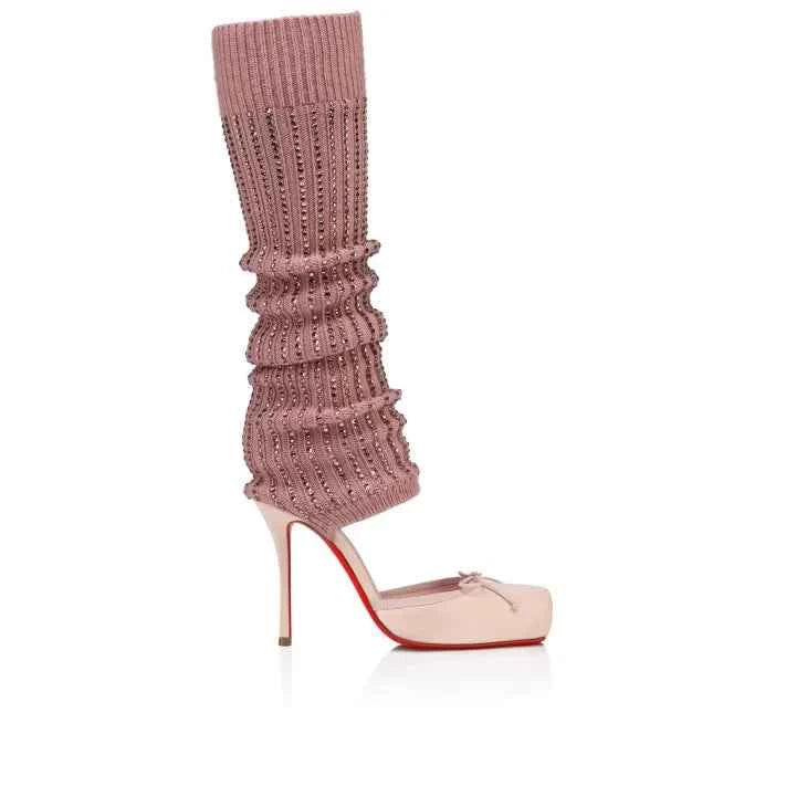European AndAmerican Sexyrhinestone Elasticsocks Withsleeves Andknee Lengthcool Boots Forwomen's Fashion Shows and Banquet Shoes