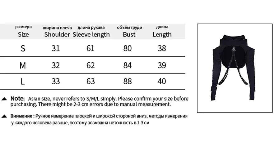 Women's Dark Gothic Crop Top Hoodie | Punk Aesthetic | MUNSIEUR