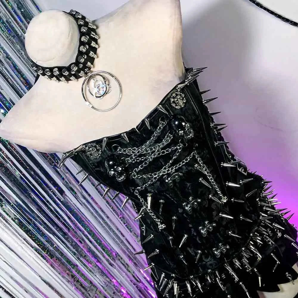 Gothic Emo Punk Spiked T-shirt Tank Top Alternative Grunge | MUNSIEUR