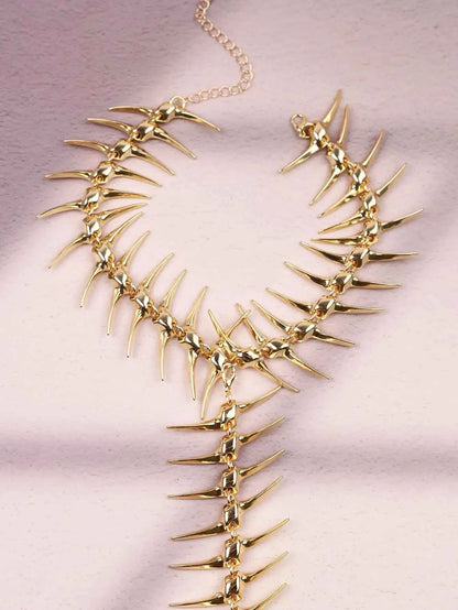 Edgy Niche Hip-Hop Thorn Skeleton Alloy Women's Necklace Accessories